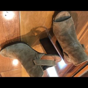 Frye Karissa Shield Sling cashew suede